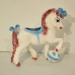 Vintage 1952 Lane & Company Circus Horse Ceramic Planter